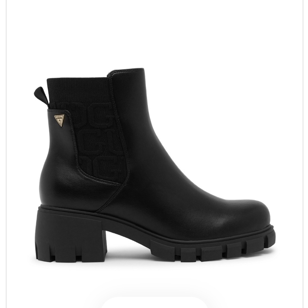 Guess Womens Black Chelsea G Logo Keva Pull On Boot 11